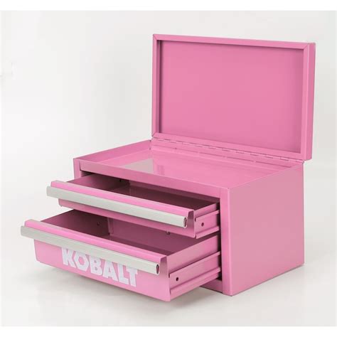 kobalt mini 10.83-in friction 2-drawer pink steel tool box|kobalt mini 10.83 review.